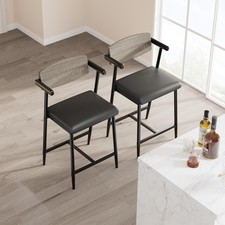 2 Pcs Upholstered Bar Stools
