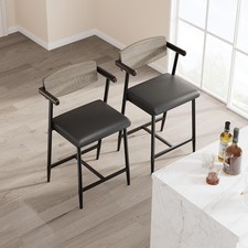 2 Pcs Upholstered Bar Stools