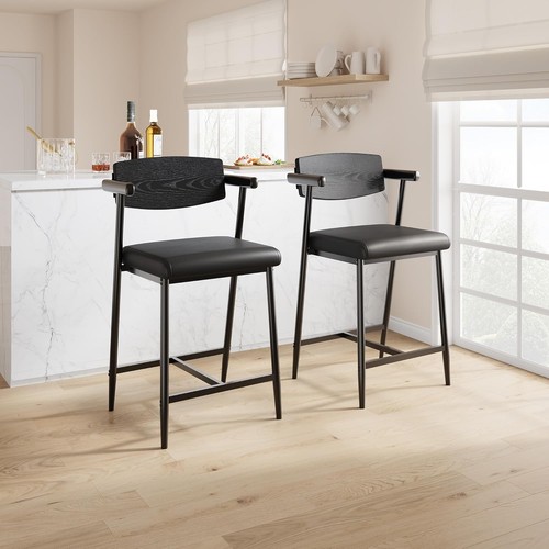 Upholstered bar stools set - upholstered, of